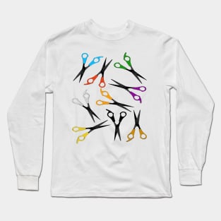 Colorful Scissors Art Long Sleeve T-Shirt